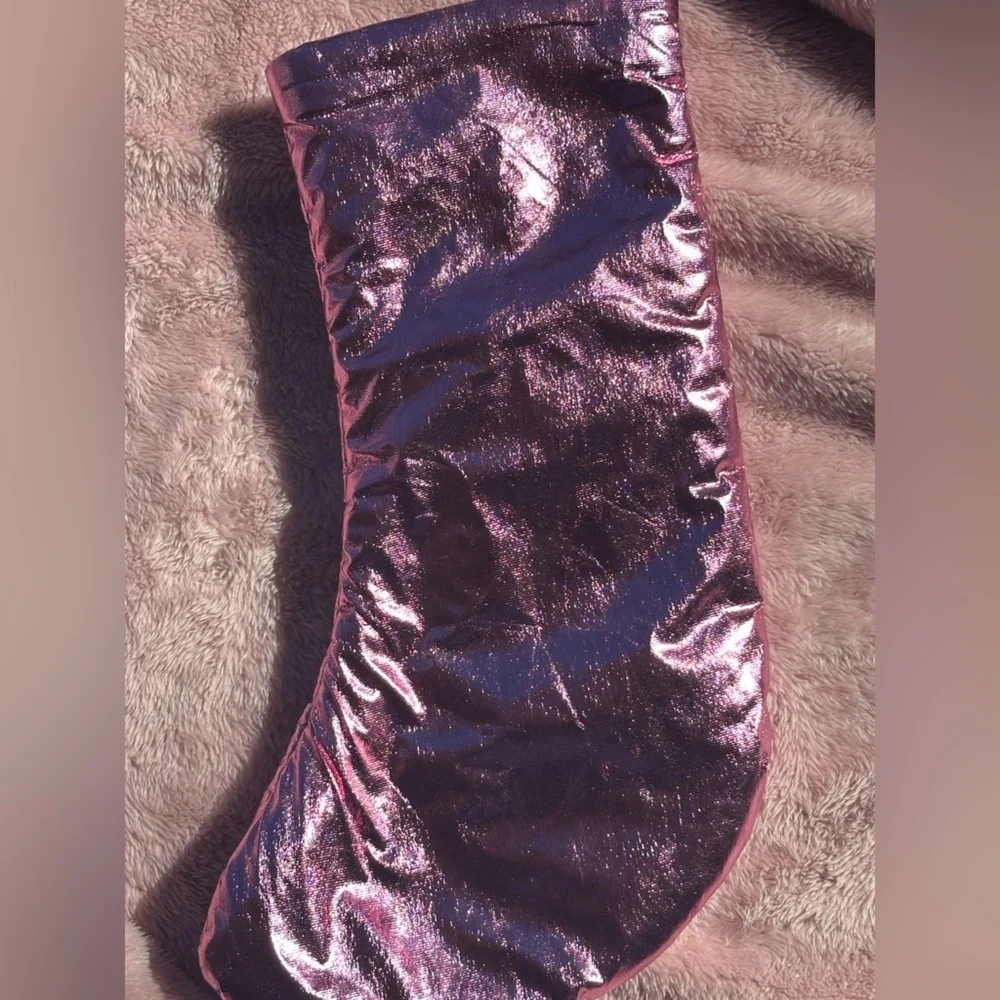 Barbie Pink Metallic Quilted Stocking – Luxe Holiday Decoration